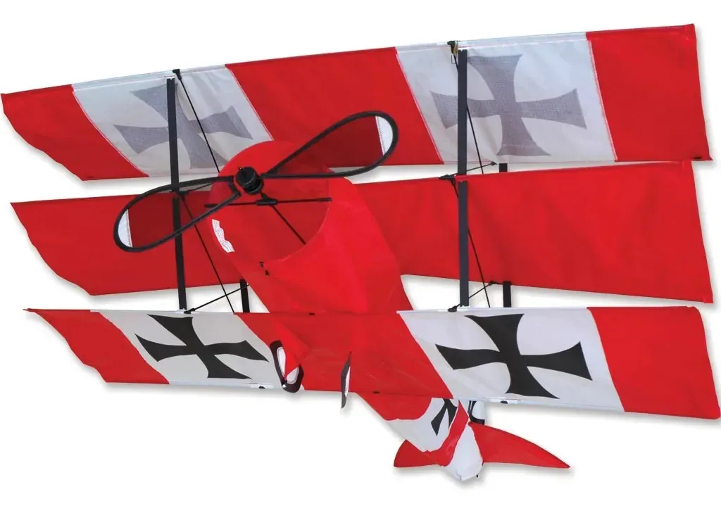 Cometa de poliéster Prekites Red Baron Red Baron de três planos