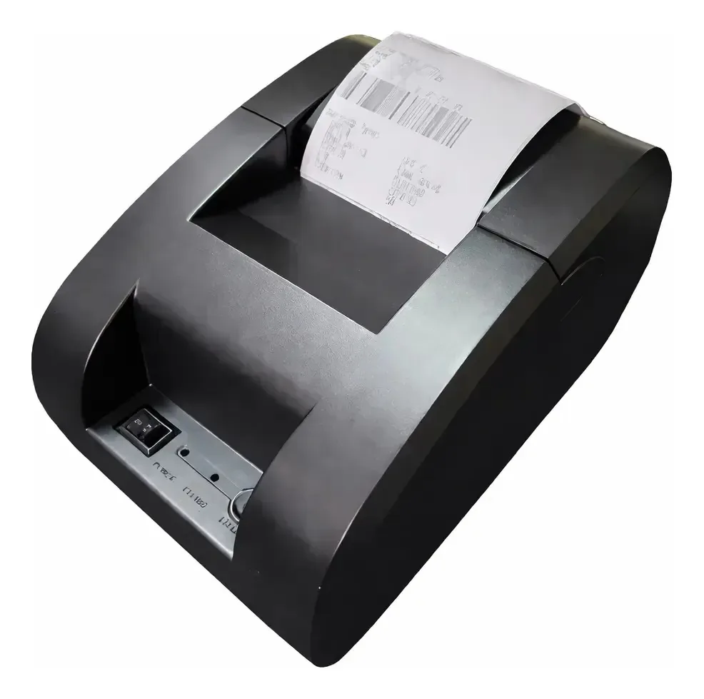 Mini Impressora Térmica Portátil Usb 58mm Compacta Recibo Preto