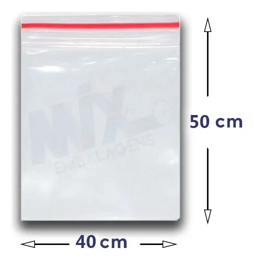 Saco Zip Lock Hermético N23 - 40x50 - 25 Unid