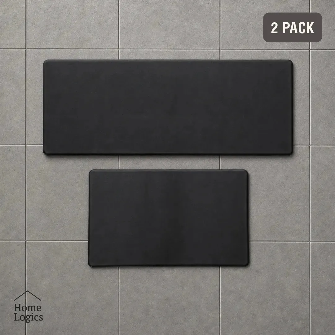Conjunto de 2 tapetes antifadiga Rest Black Home Logics Black