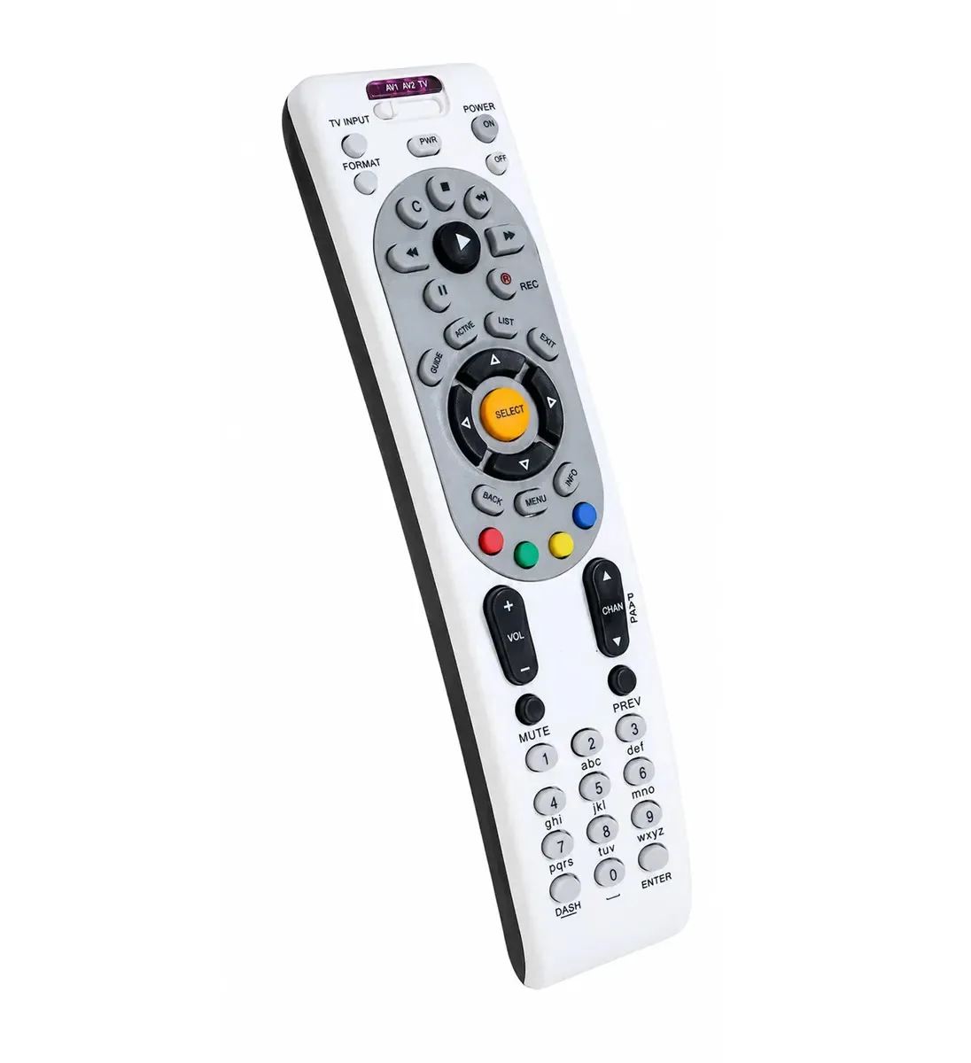 Controle remoto compatível com Directv, TV, canal, receptor de satélite, RC66Rx, Universal, IR RF, cor branca