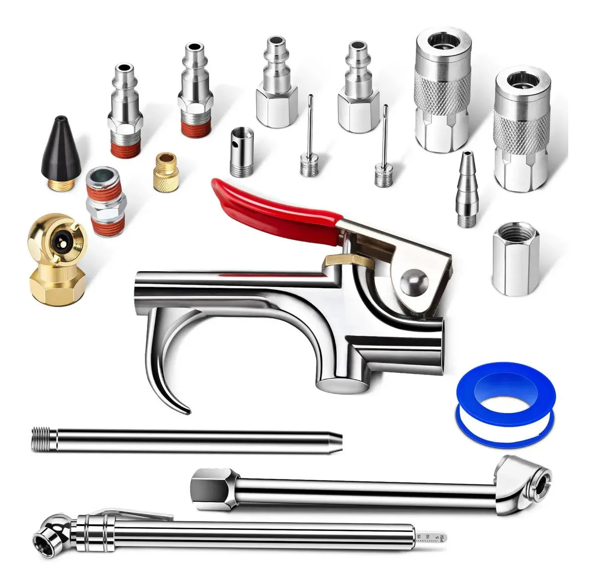 Kit de ferramentas pneumáticas de 20 peças, kit de compressor D