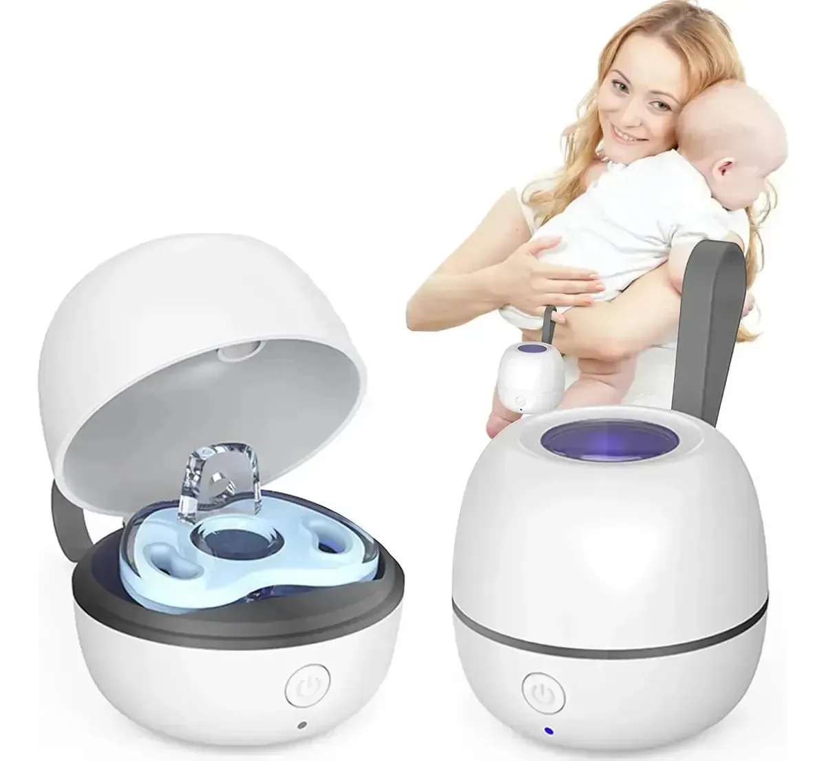 Caixa esterilizadora de chupeta portátil USB Uv recarregável
