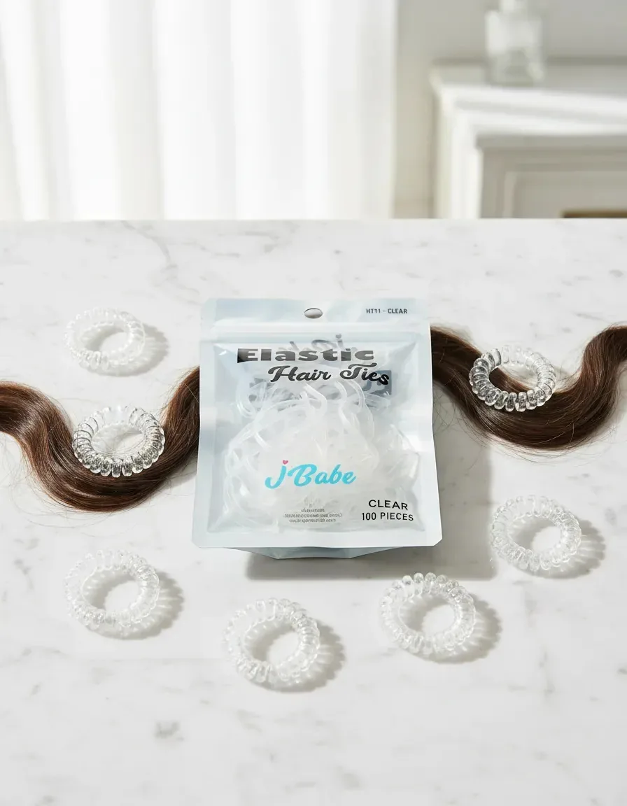 Mini ligas elásticas, 100 unidades. J Babe Cor Clara