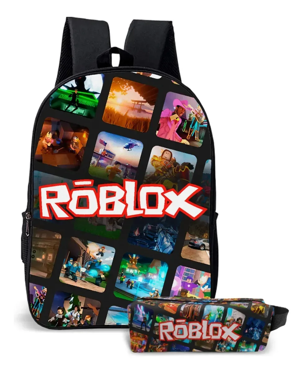 Kit Infantil De Mochilas Estojo Escolares Juvenil Blox Game Roblox 5