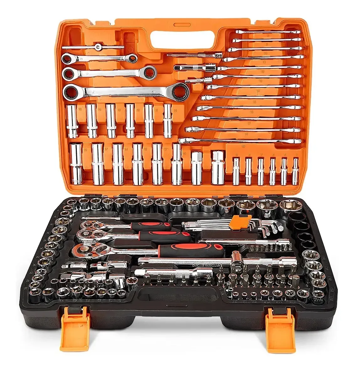 Kit de Ferramentas Forestory Profissional 151 Peças Com Chaves e Soquetes para Carro