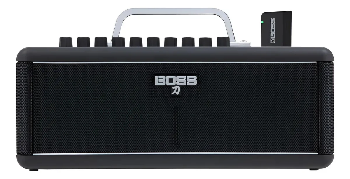Amplificador sem fio compacto para guitarra e baixo preto