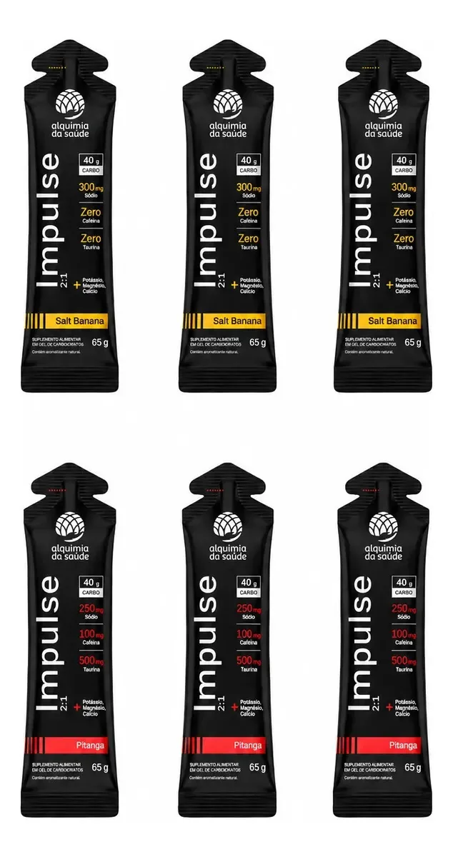 Impulse 2:1 Gel 40g Carbo (06 Sachês Variados) Alquimia Variados