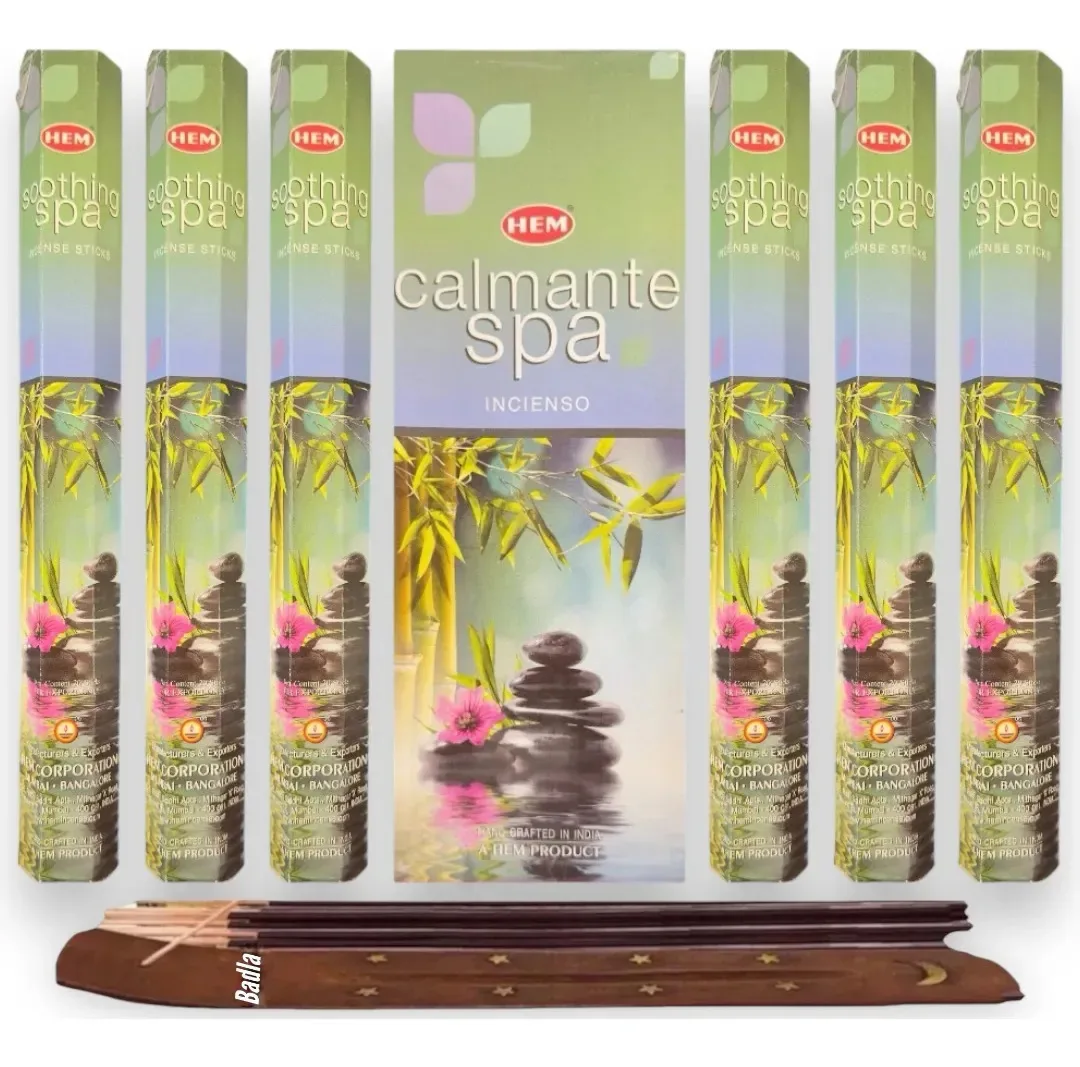 Conjunto de incenso hexagonal Hexagonal Heme 120 palitos com aromas relaxantes de spa