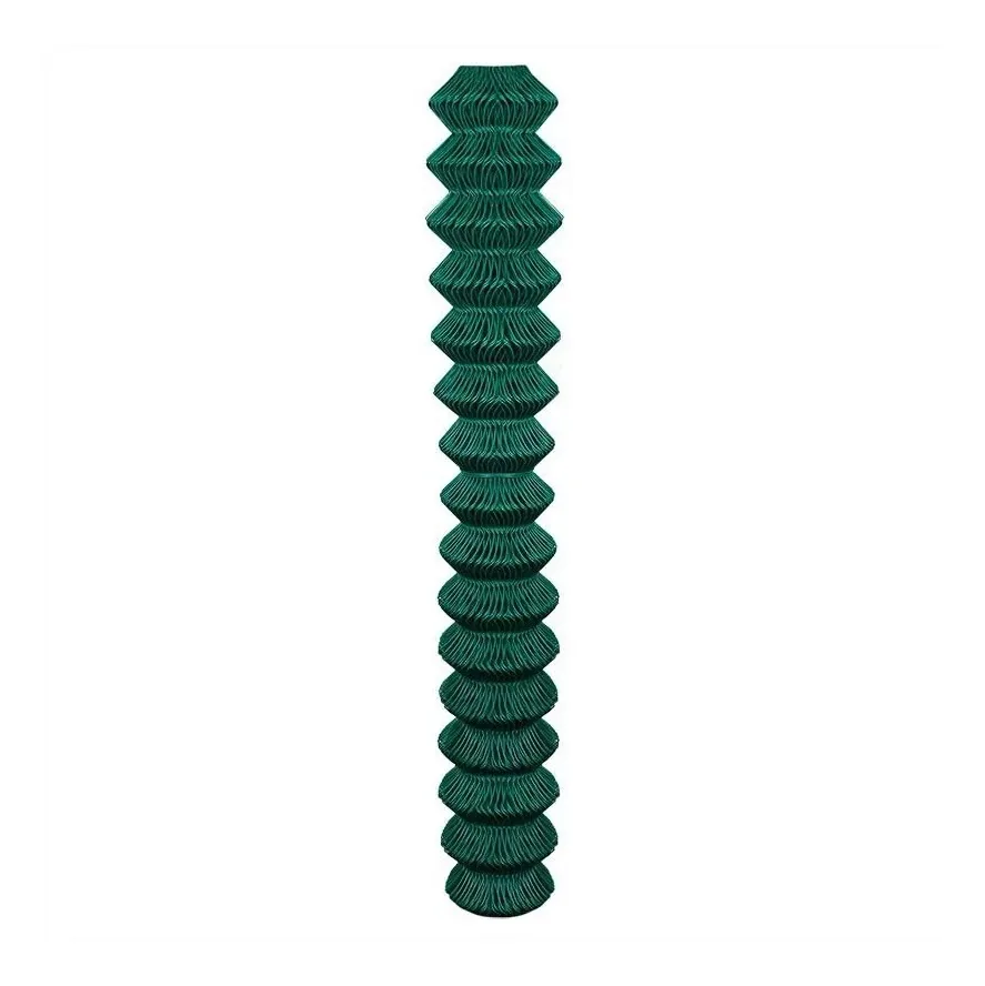 Malha de ciclone de aço com 1,5 m x 20 m de comprimento C/cobertura de PVC verde 12,5
