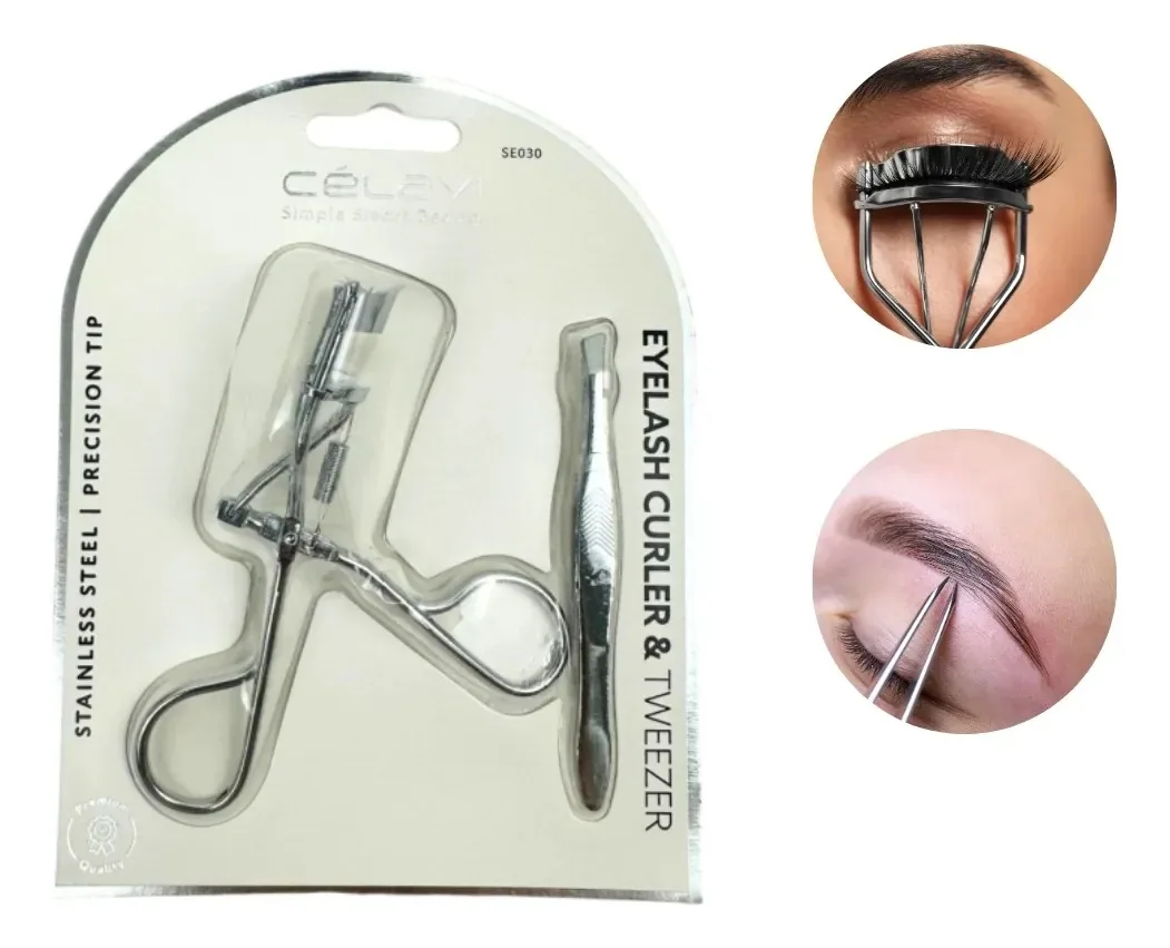 Conjunto de modelador de cílios e sobrancelhas Celavi Silver