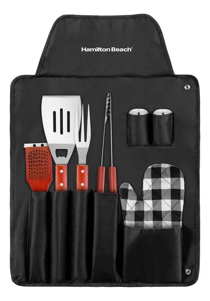 Conjunto de utensílios para churrasco Hamilton Beach com 9 peças