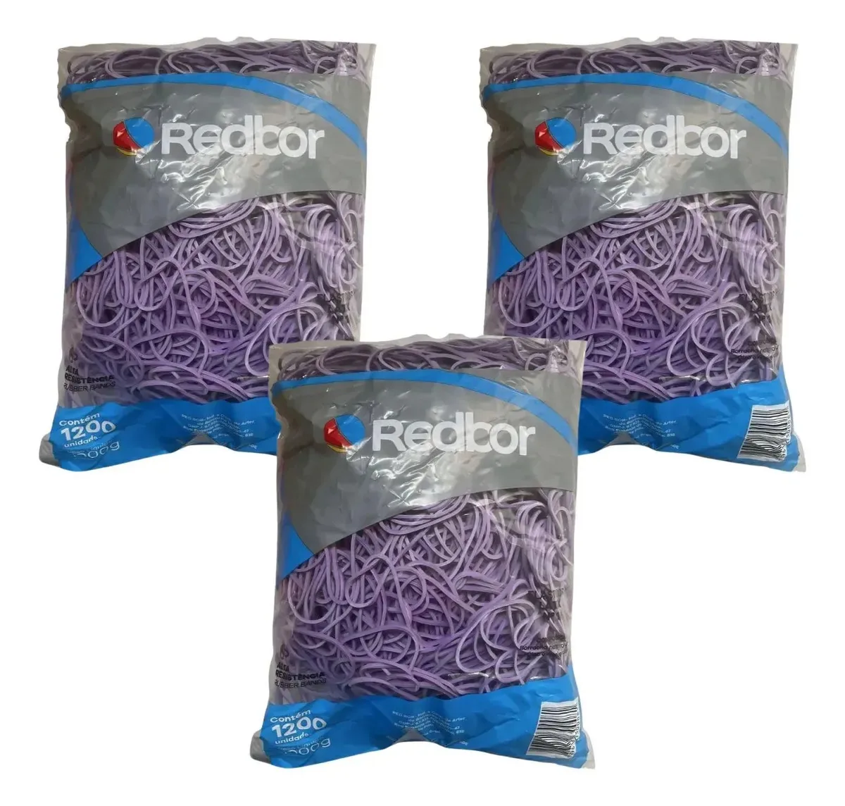 3kg Elástico Látex Borracha Redbor P/ Dinheiro N°18 3600un Lilás