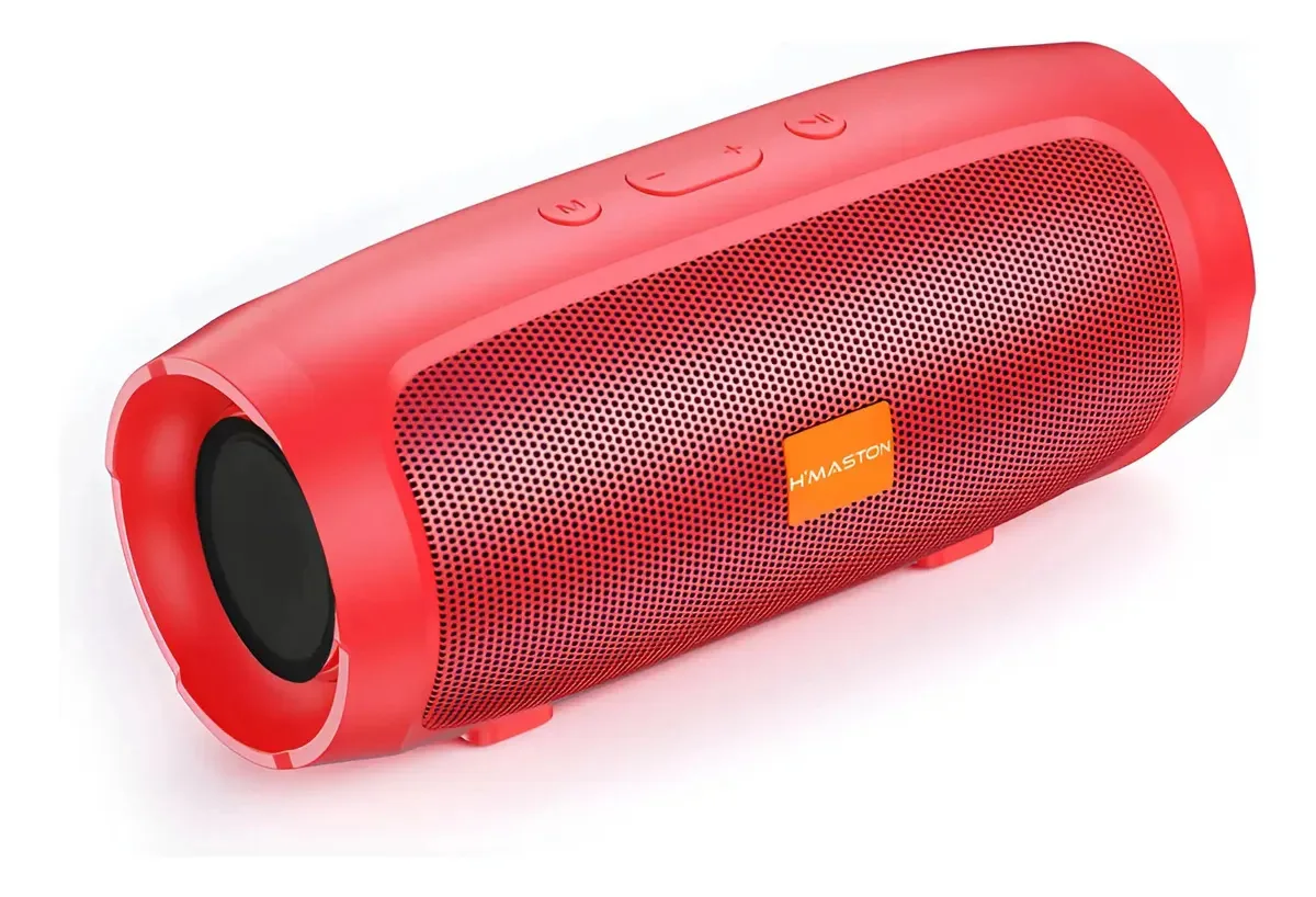 Caixa De Som Bluetooth Som Potente Portatil Sem Fio H006 Cor Vermelho