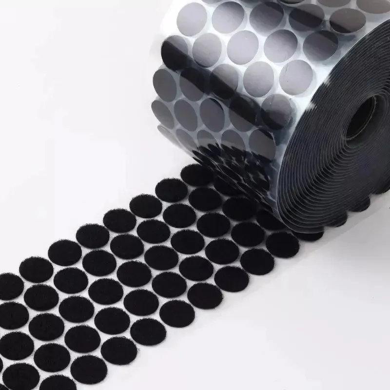 200 Pares Fecho De Contato Casado 15mm Adesivo Moeda Cor Preto