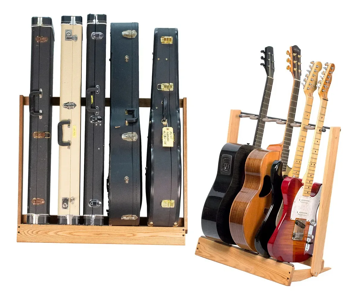 Suporte de chão String Swing para várias guitarras e esta. Cinza