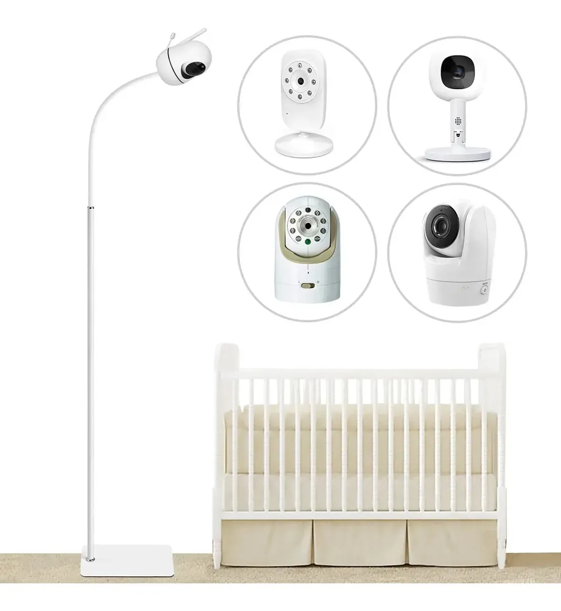 Suporte de monitor de bebê ajustável em altura para monitor de bebê