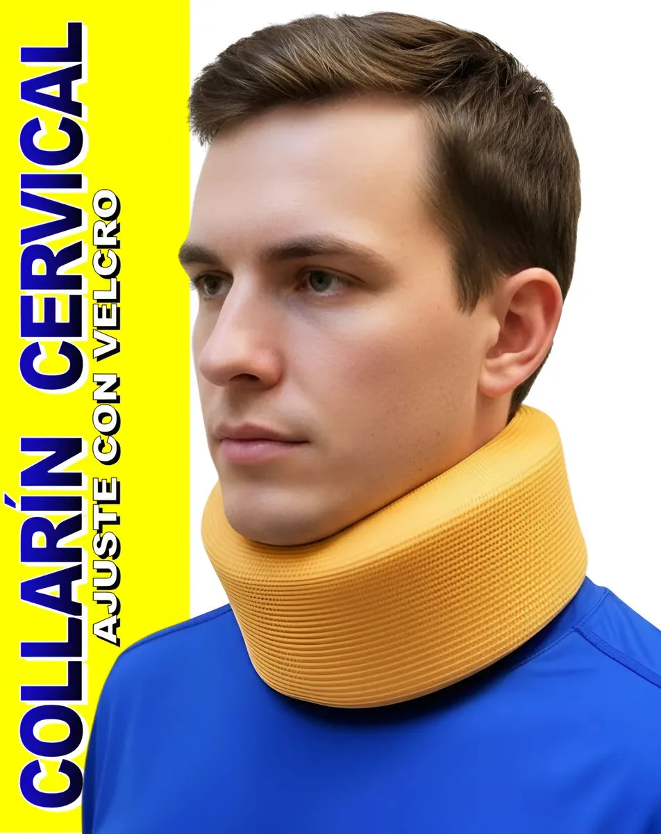 Colar cervical macio para adultos — Suporte de pescoço acolchoado — Tamanho médio
