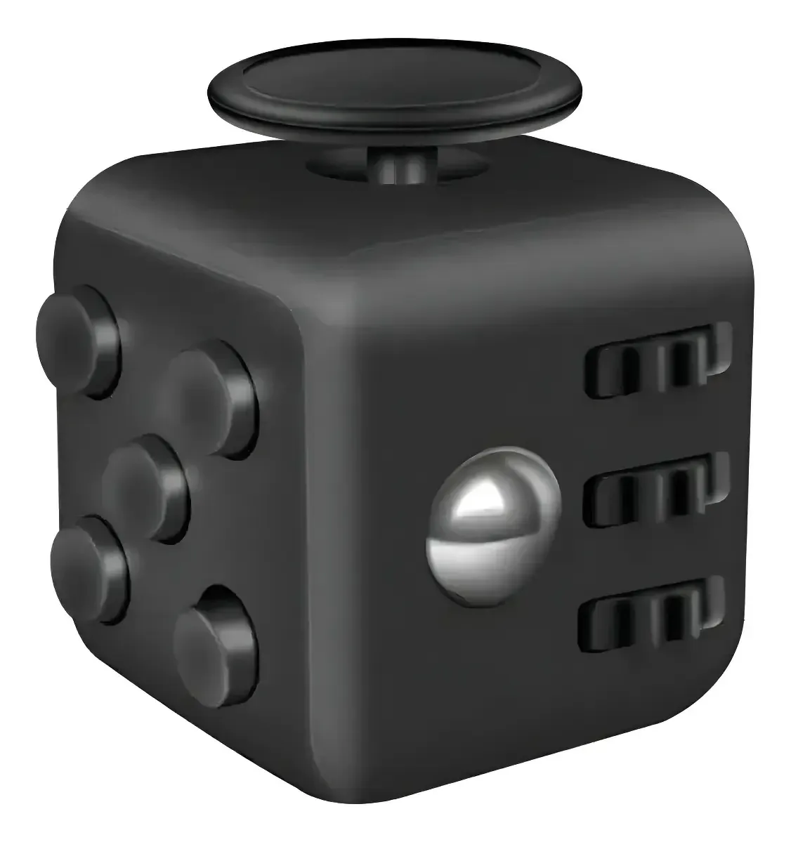 Cubo anti-estresse 6 em 1, Fidget Cube, brinquedos para ansiedade pretos