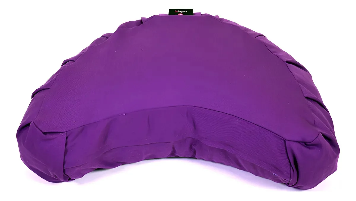 Almofada de meditação Zafu O Purple Half Moon da Cudegui Grey