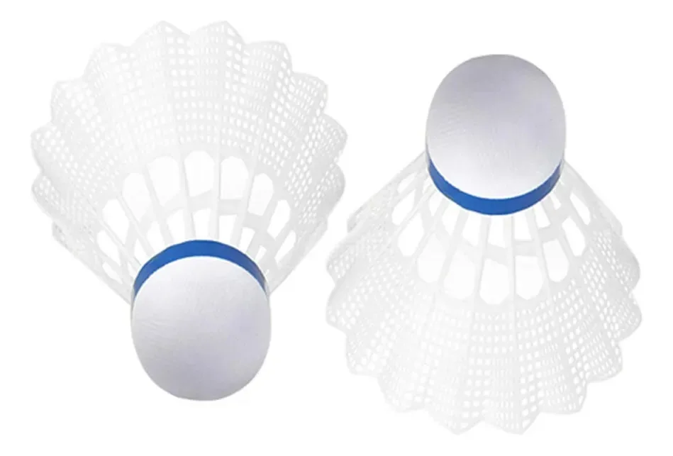 Pacote Newooh de 12 bolas de badminton de nylon com penas de badminton Ttlecocks com grande estabilidade e durabilidade, bolas de badminton de alta velocidade para jogos internos e externos