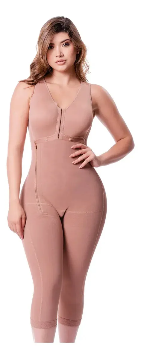 Cintas redutoras de pós-parto colombianas Sonryse 010, cor mocha, tamanho 4xl