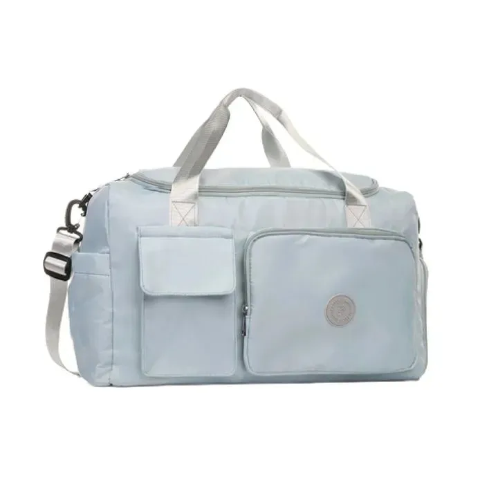 Bolsa de ginástica moderna para viagens esportivas urbanas, cor azul claro
