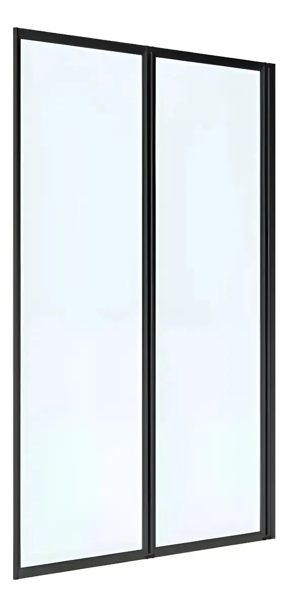 Tela ajustável 120-130 x 190 cm preta transparente com moldura preta