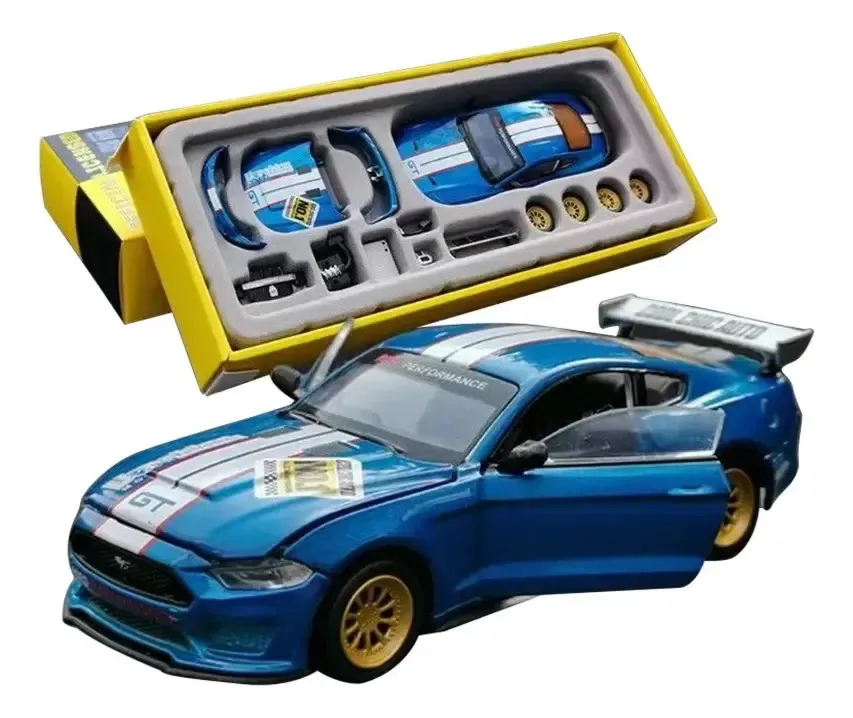 Balança de brinquedos da série Ford Mustang Gt Car Tuning 2018 1:42 cor azul