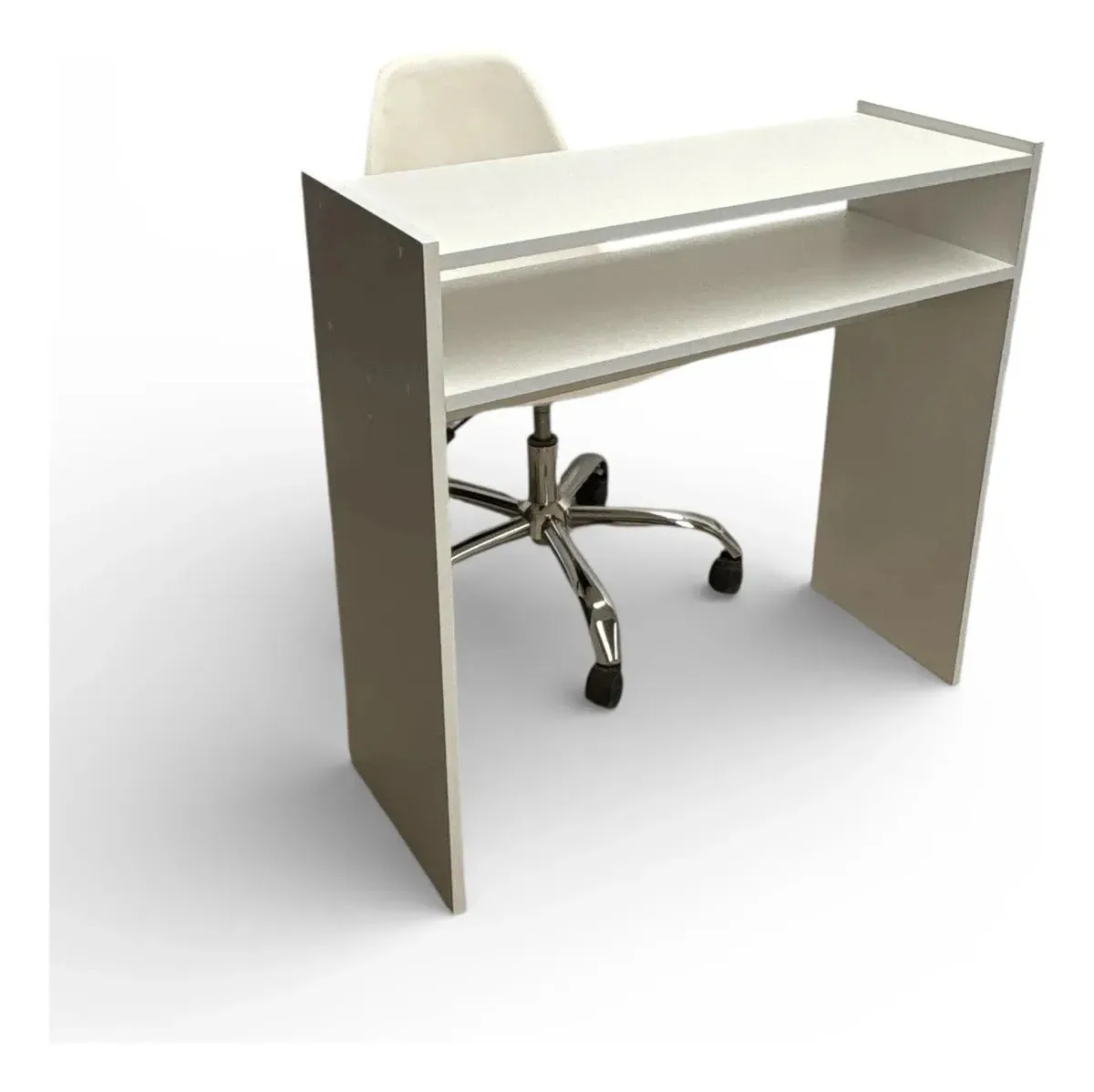 Mesa de unhas estética para manicure Spa, espaços pequenos, branca
