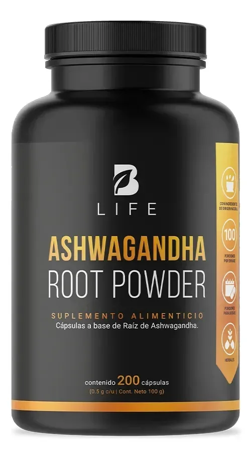 Ksm-66 200 Ashwagan Adaptogen Cápsulas relaxantes sem sabor