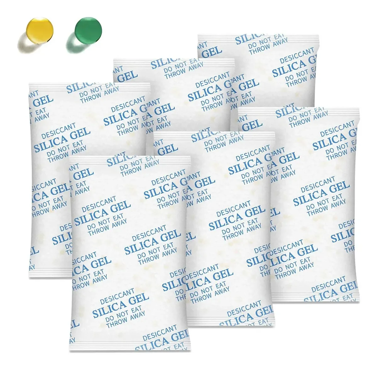 Absorvedores de umidade - pacotes de gel de sílica de 50 gramas