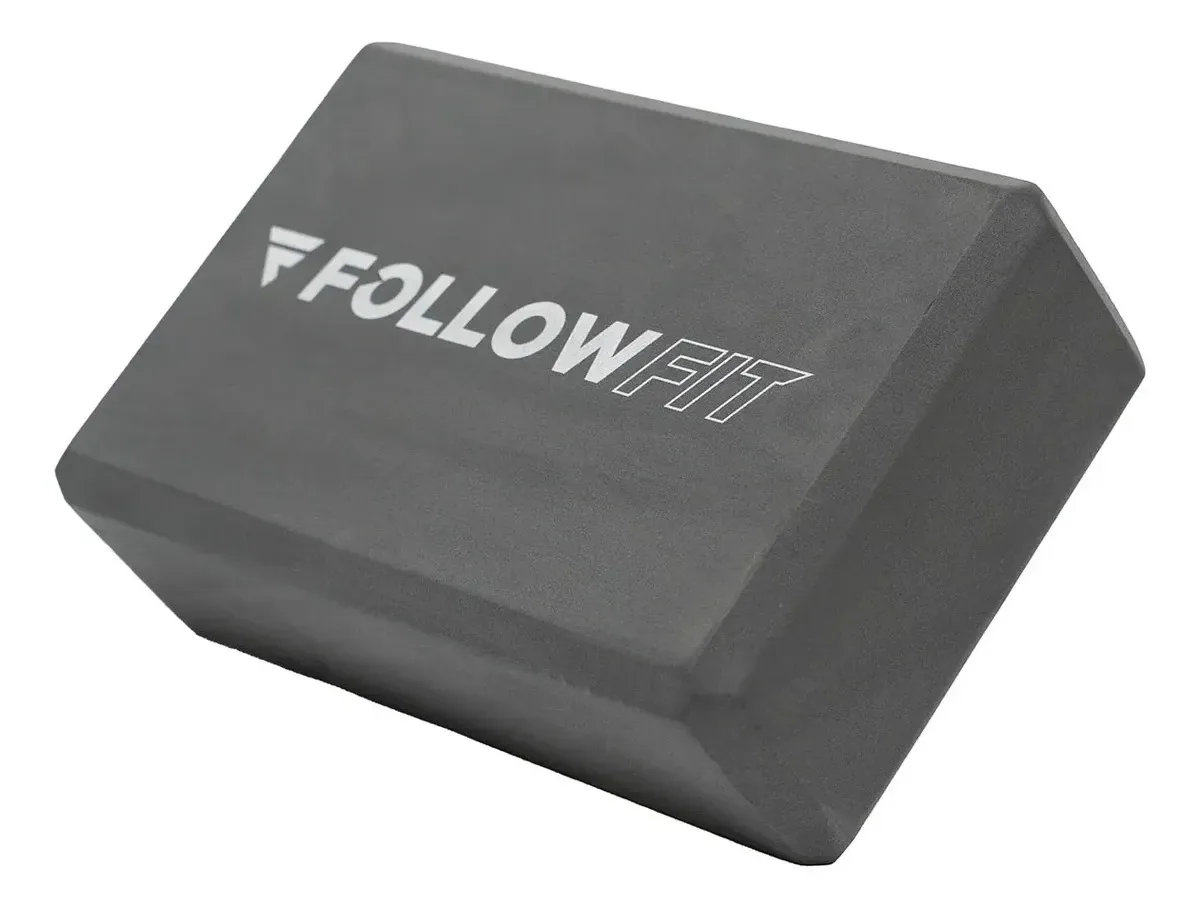 Follow Fit Yoga Brick Pilates Grey Eva Rubber