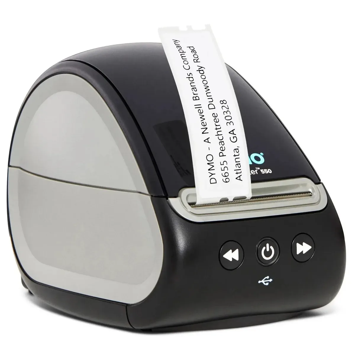 Impressora térmica de etiquetas Dymo Labelwriter 550 Turbo Direct, conectividade USB e LAN monocromática, imprime até 90 etiquetas por minuto, 300 Dpp, reconhecimento automático de etiquetas