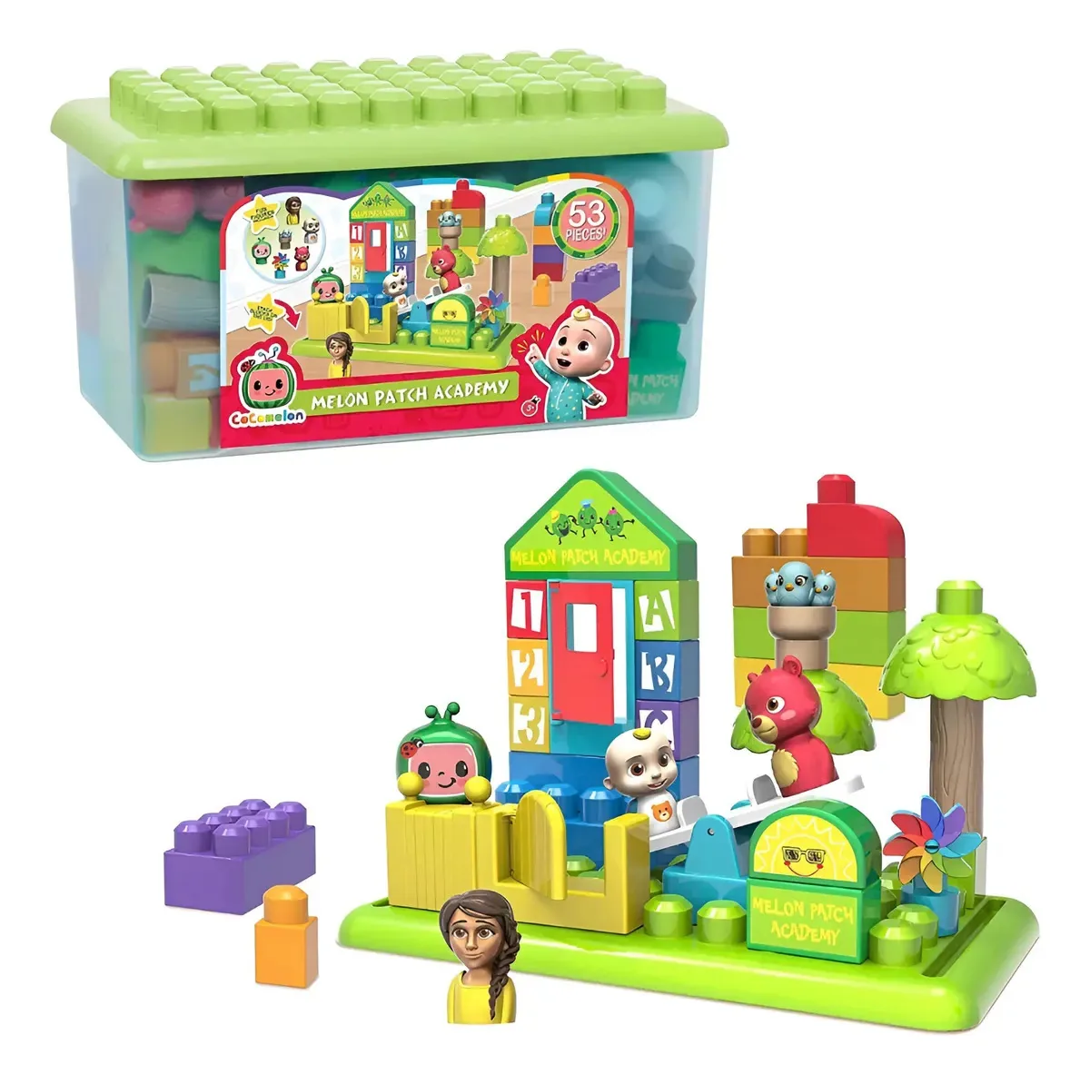 Blocos de Cocomelon Construa 53 blocos com 6 caracteres 53