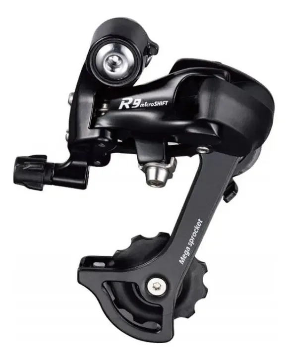 Bicicleta de estrada Microshift de 9 níveis Rdr43m, perna de engrenagem média média média