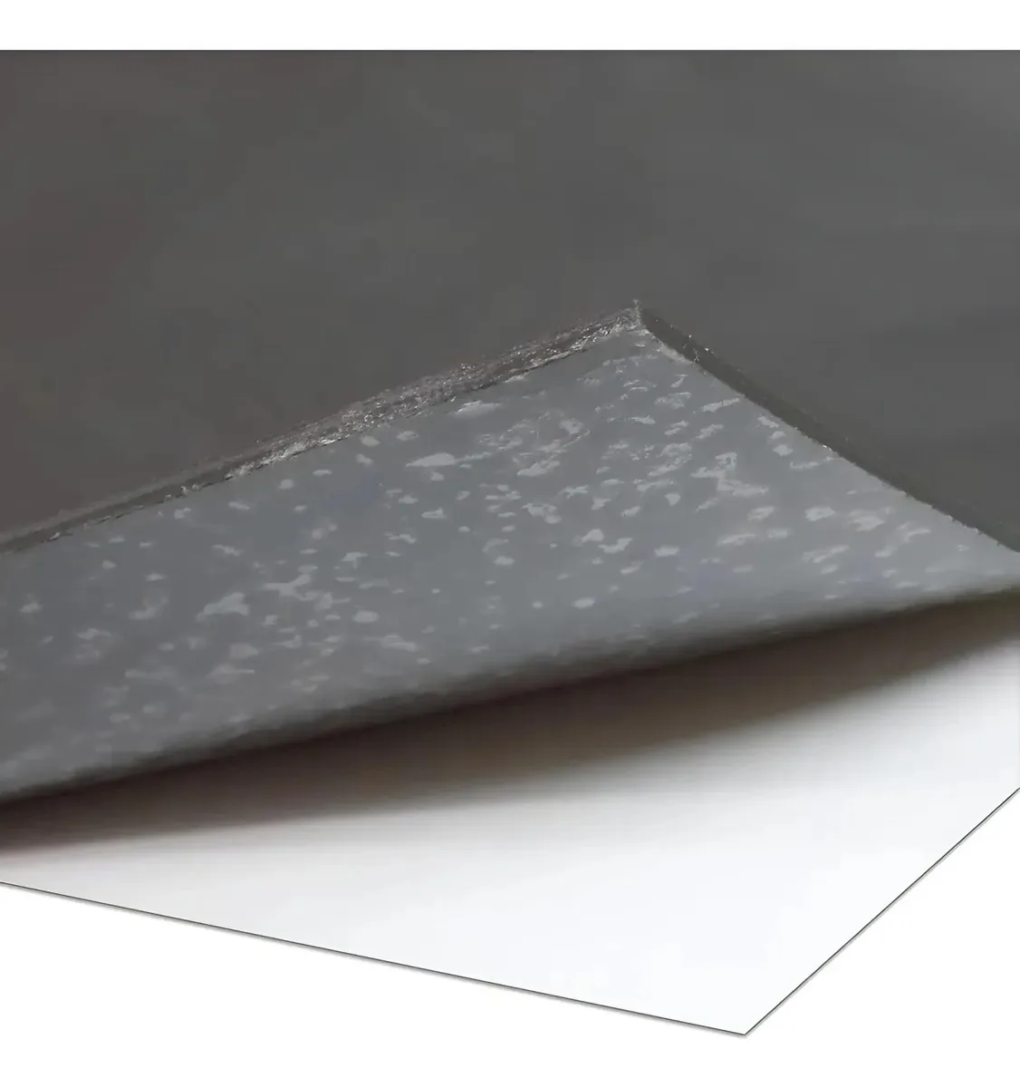 Exactly Rubber - Folha de silicone preta com adesivo Psa, Al