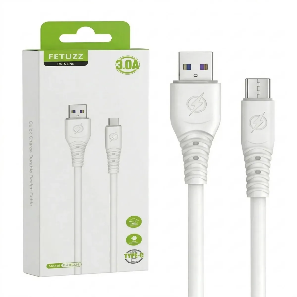 Cabos de dados de celular 6A para Samsung iPhone Huawei Xiaomi Fetuzz Carregador USB Tipo C Interface Carregamento rápido de 1 m para celular Embalagem de alta qualidade
