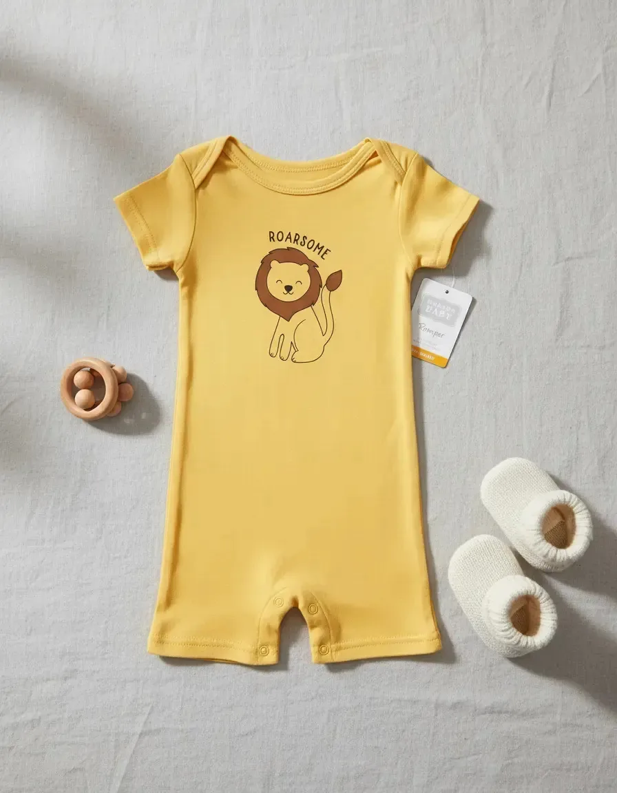 Conjunto de macacão Hudson Baby Boy, macacão, cor de leão, tamanho 3/6 m