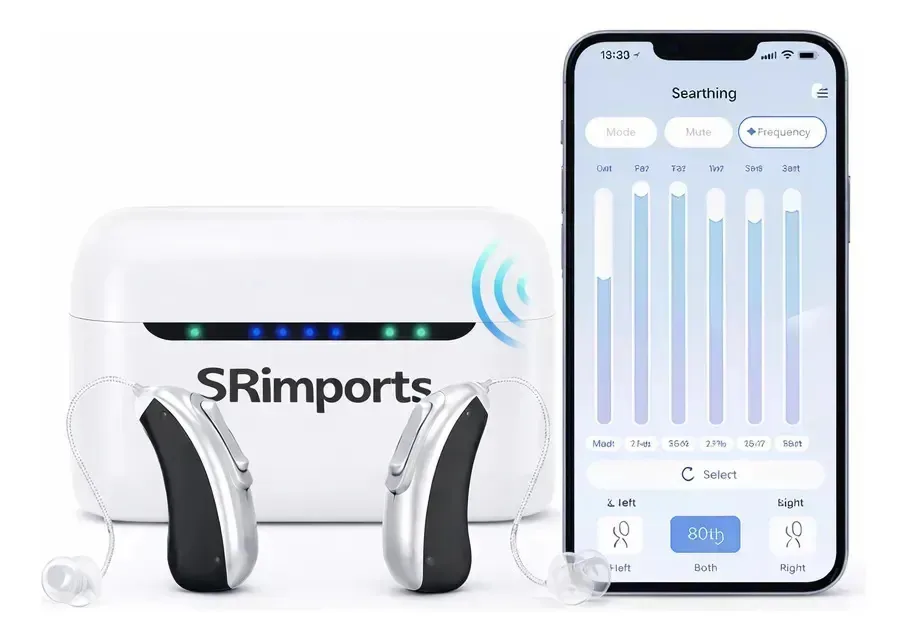 2x Aparelho Auditivo Omni 16 Canais App Bluetooth Sem Ruido