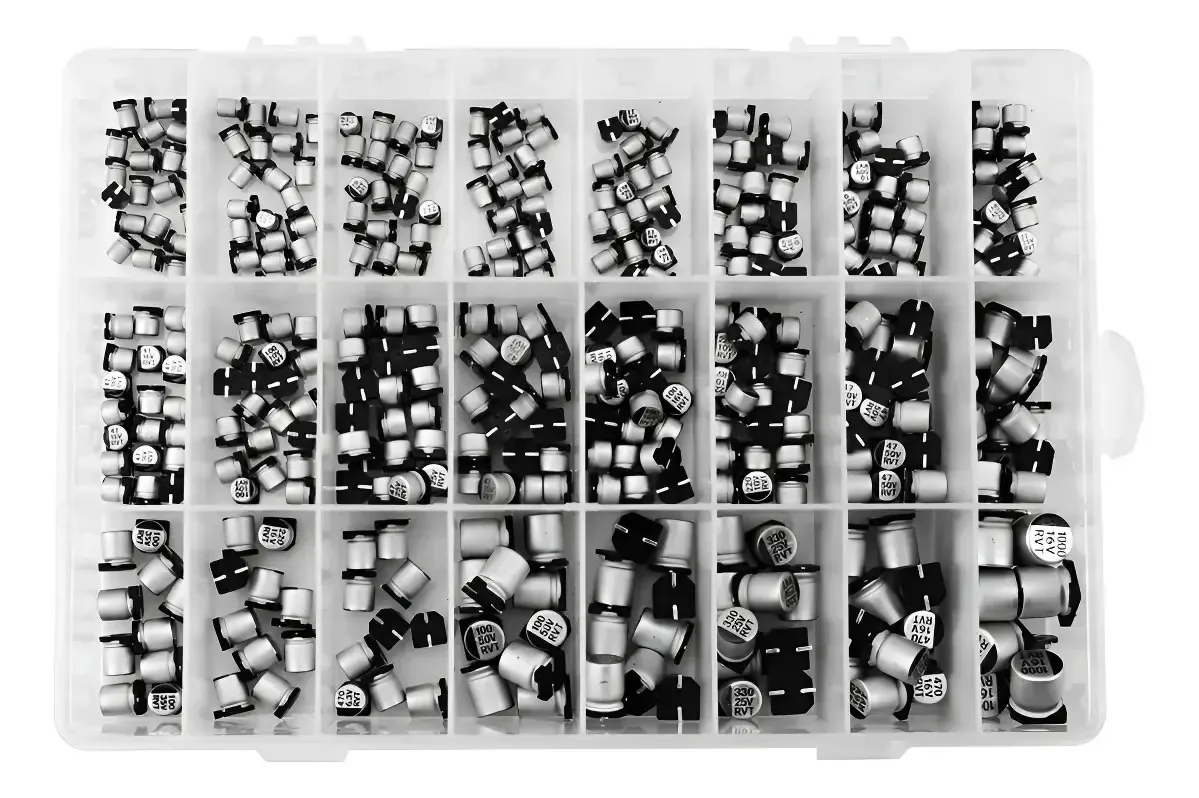 Kit 400 Capacitores eletrolíticos de alumínio Smd 1uf A 1000