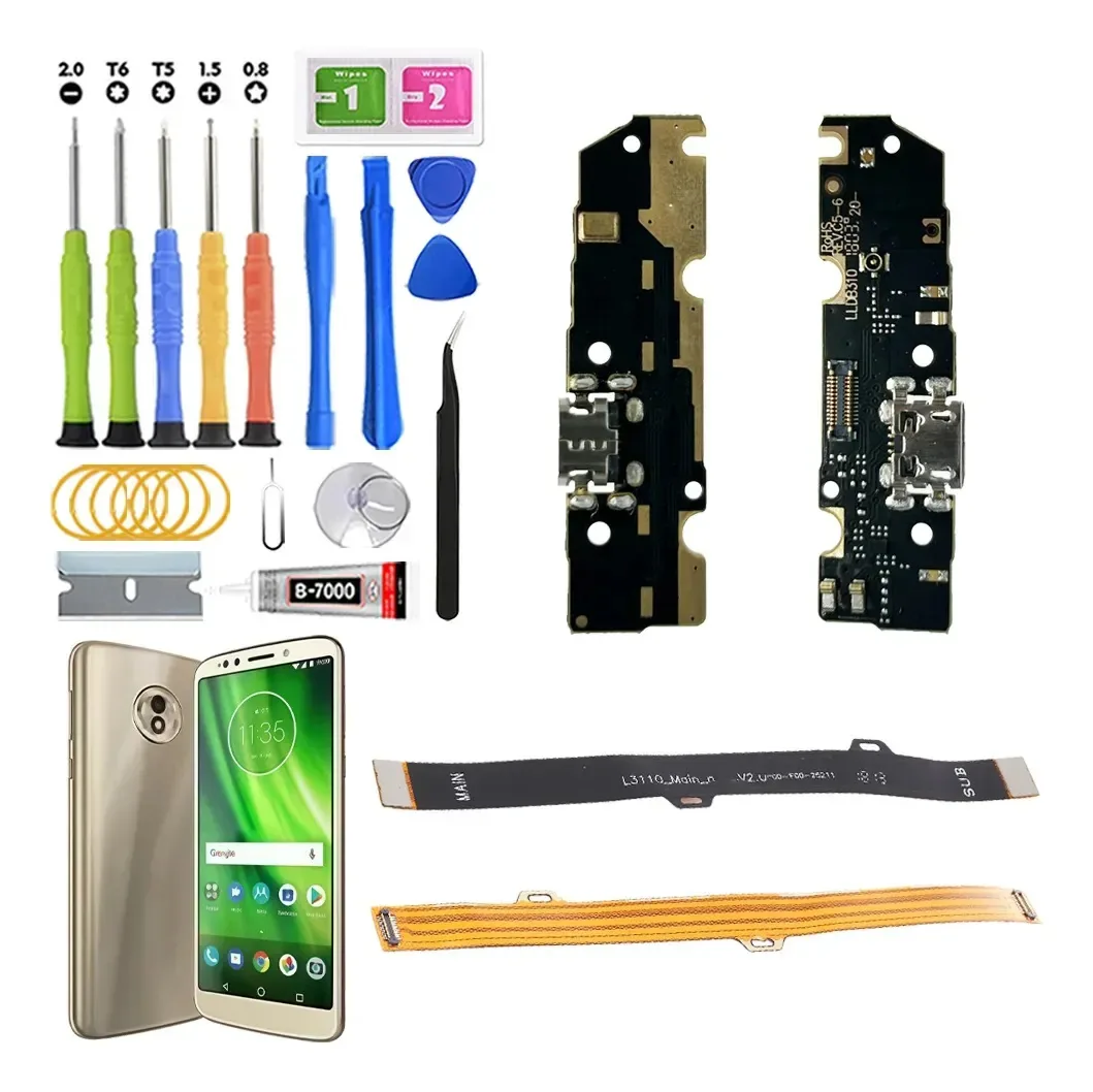 Centro de carregamento para Motorola G6 Play Moto Xt1922 e Main Flex com IC de carregamento rápido com kit de substituição