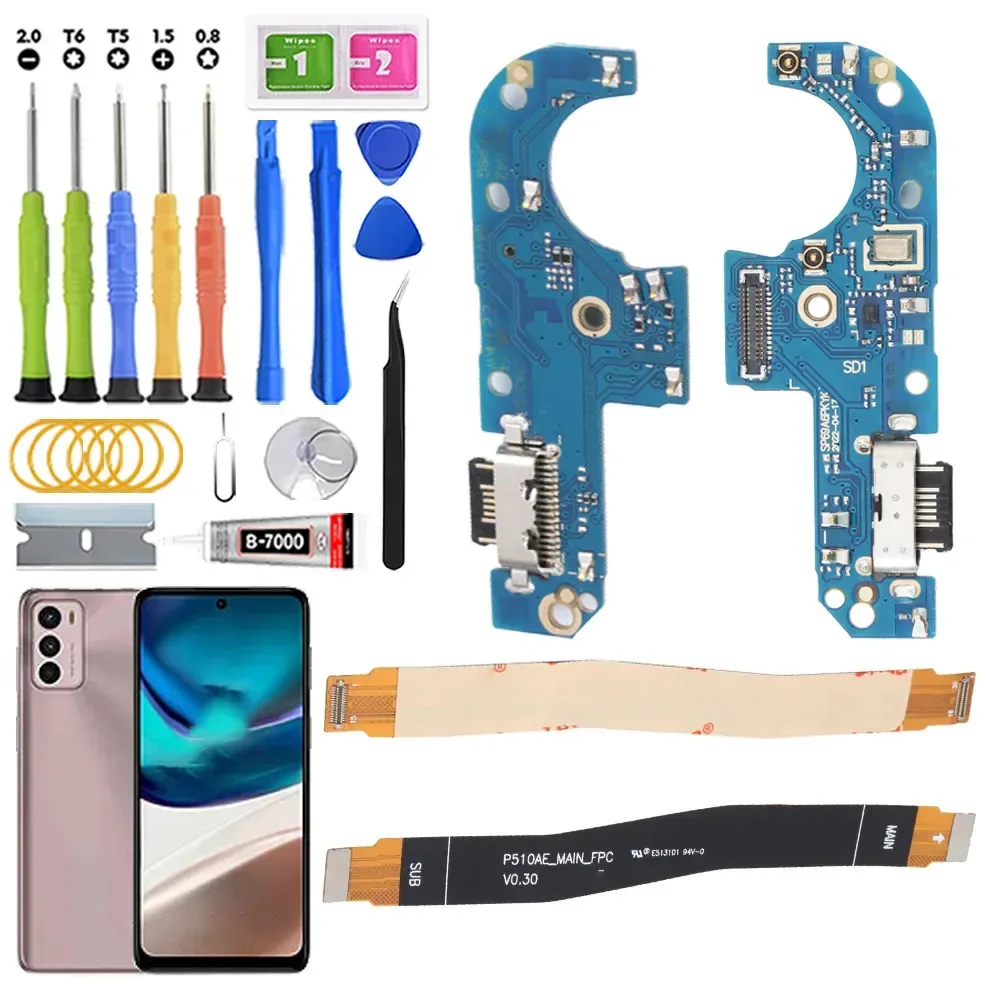 Centro de carregamento para Motorola G42 Moto Xt2233 Y Main Flex Con Ic Carga rápida com kit de substituição