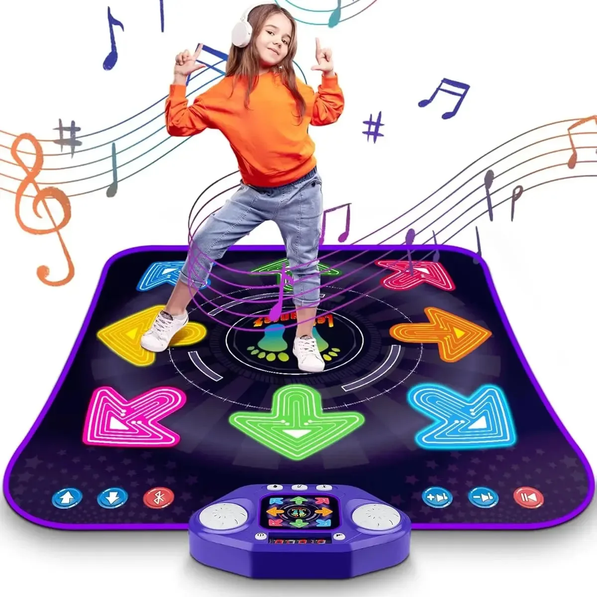 Tapete de dança iluminado por Bluetooth para crianças
