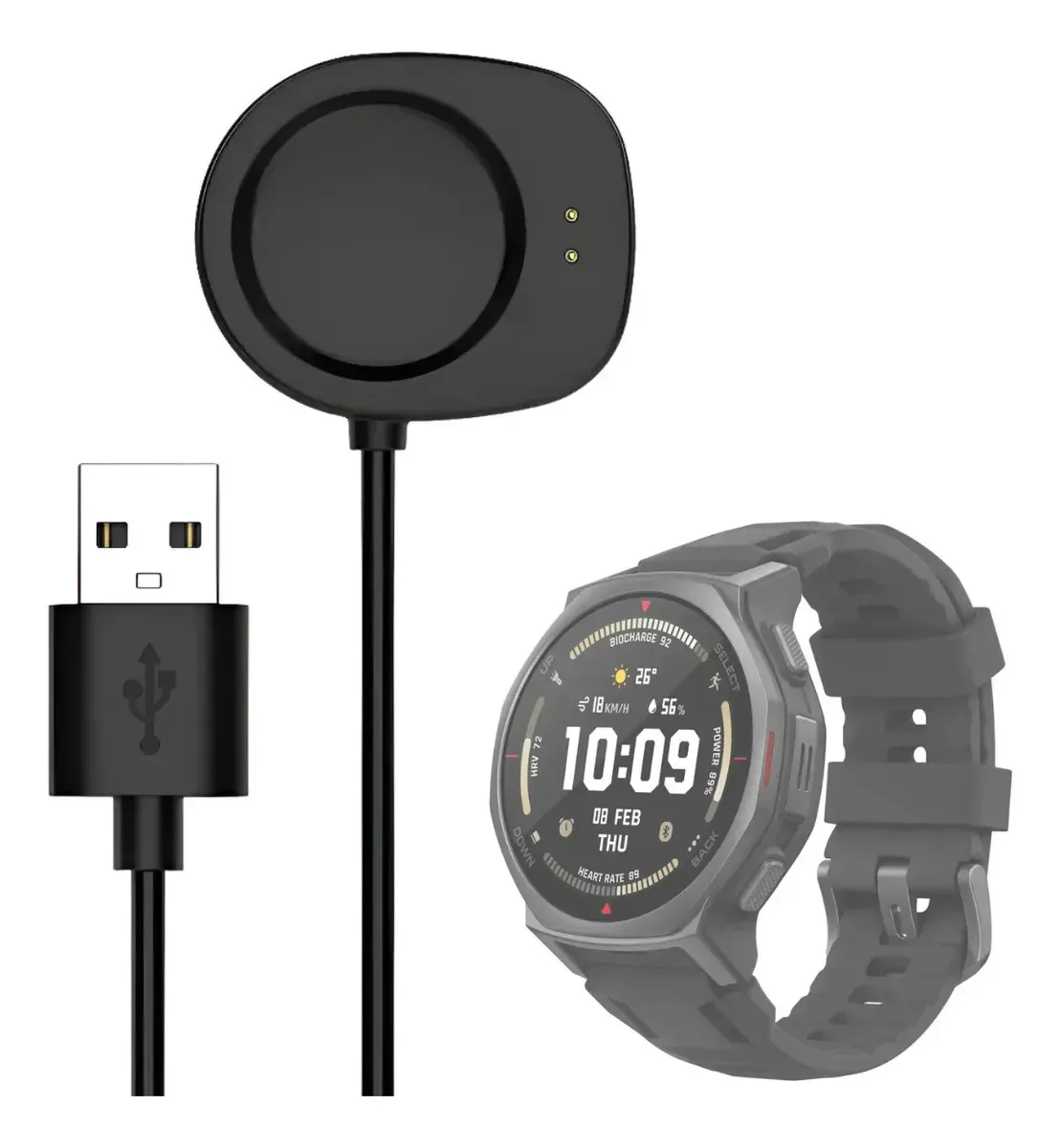 Cabo Carregador USB para Smartwatches Xiaomi e Redmi com 60 cm