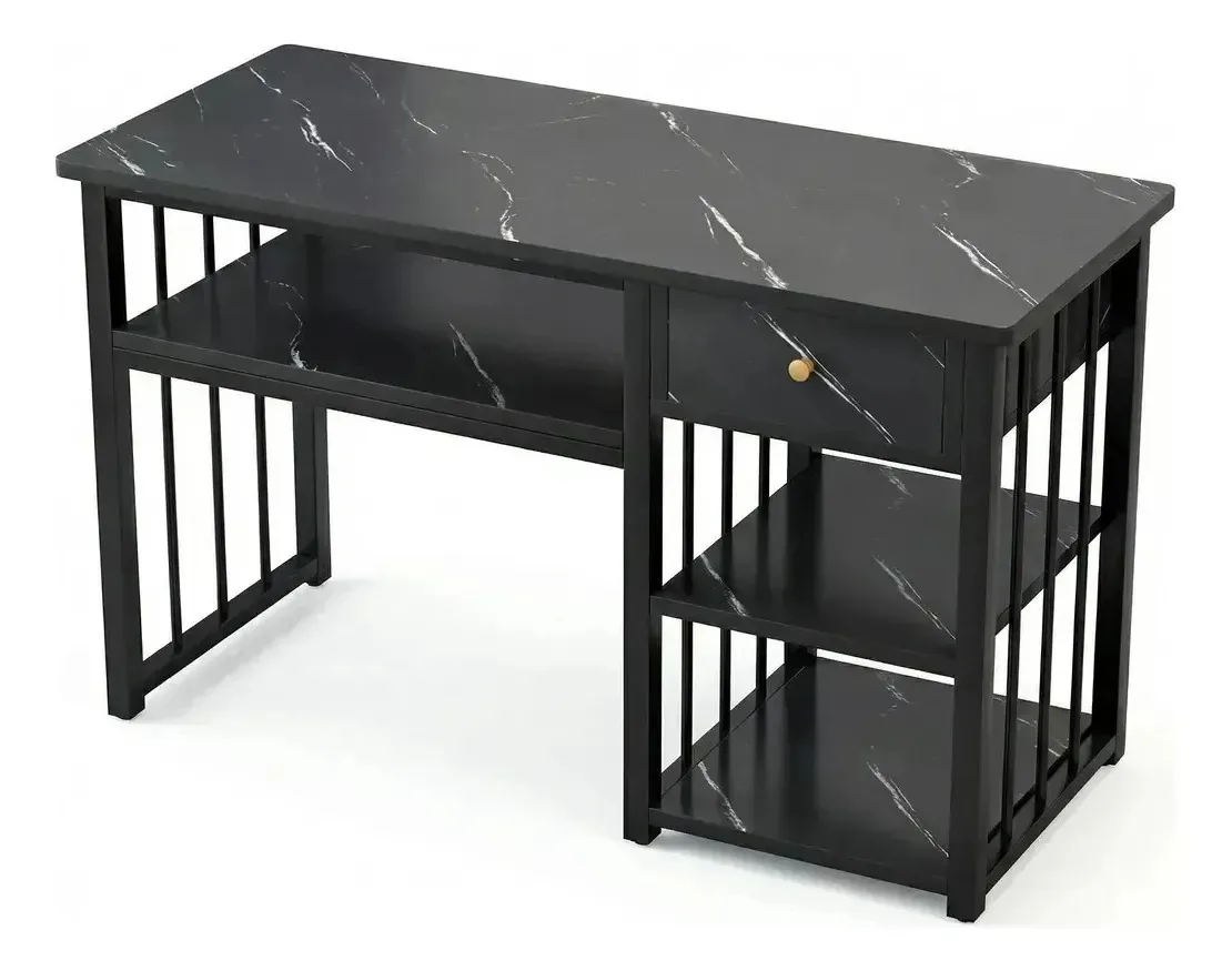 Mesa de manicure, mesa de unhas, gaveta preta, 100cm