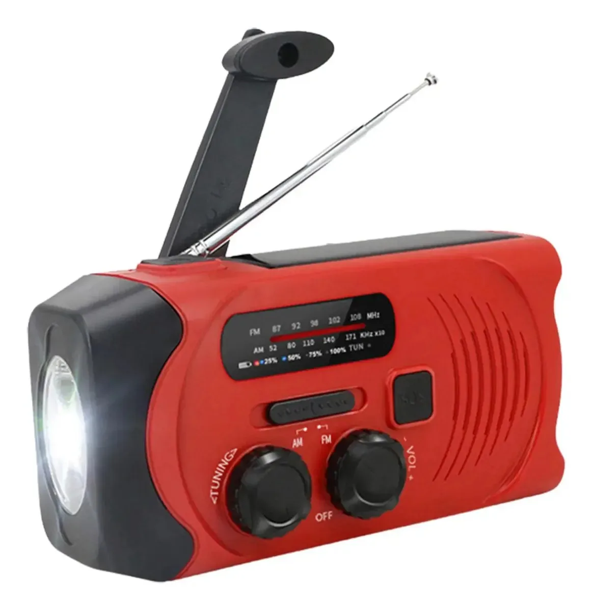 Ypeng Emergency | Lanterna Survival Crank - Rádio de manivela de emergência AM/FM/WB, rádio portátil de alerta meteorológico, rádio com lanterna de emergência, carregador