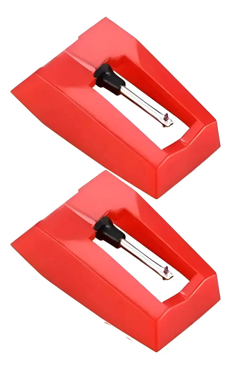 Agulha para Toca-Discos Ion SJN68 Vermelha, Tipo Rubi, Pack com 2 Peças