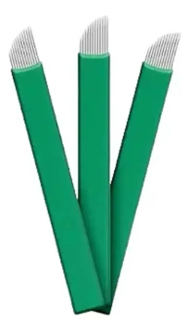 50 Lâminas Para Tebori Chanfrada Modelo 12 Nano Flex 0.16mm 12 Nano Flex 0,16mm
