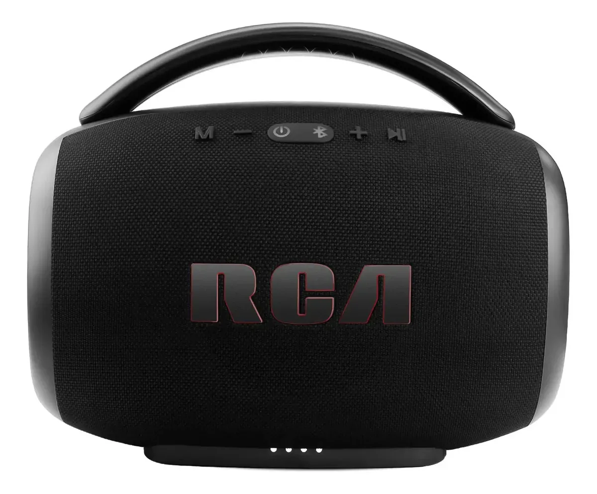 Caixa De Som Boombox Bluetooth 120w Rca Fr213 Rgb Tws Preto